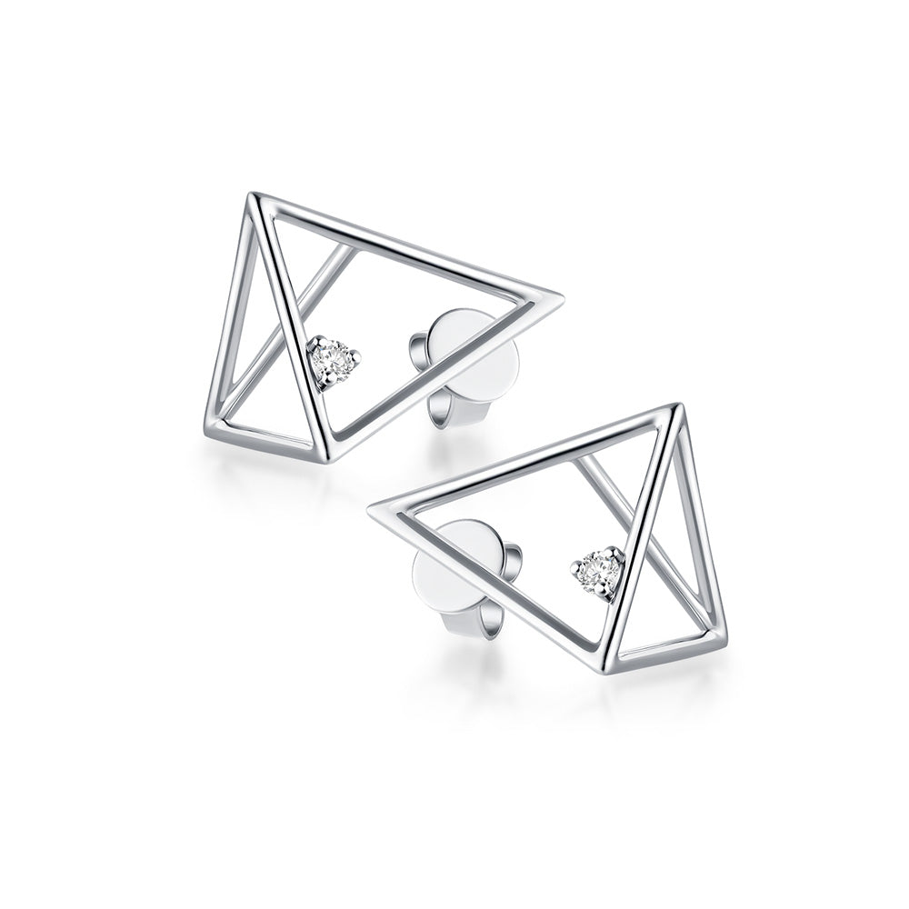 Trinity Diamond Stud Earrings