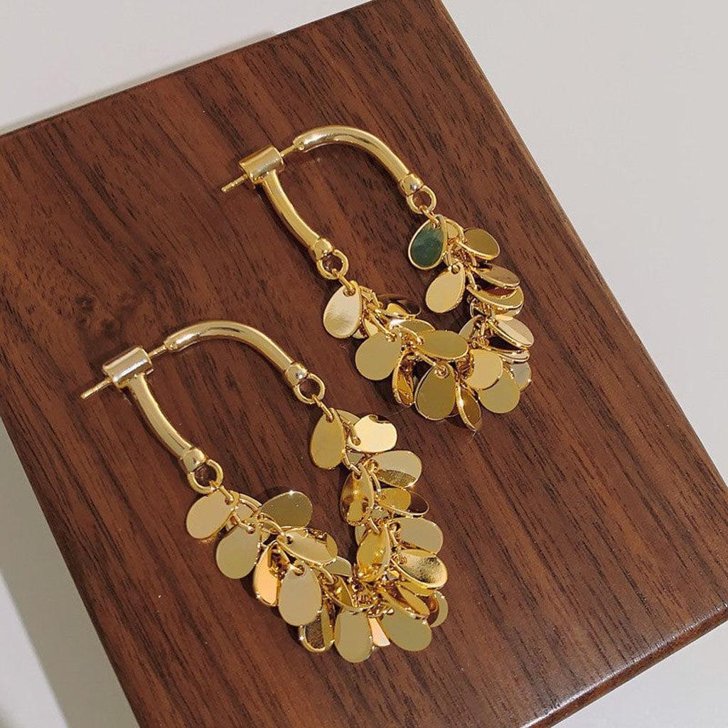 Shining Golden Wind Chime Earrings