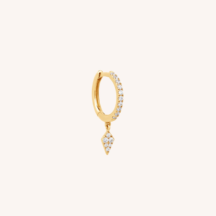 Eternity Diamond Rhombus Hoop Earrings (Single)