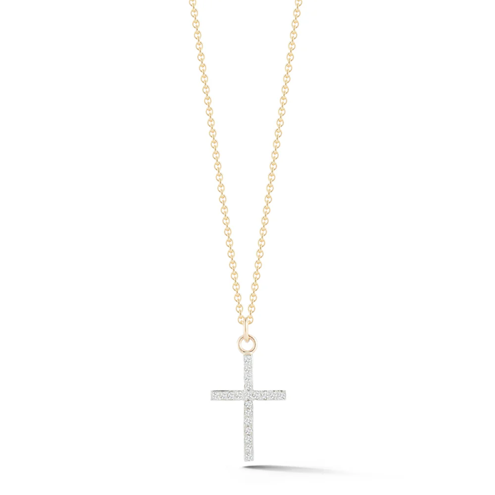 18kt Gold Diamond Cross Necklace