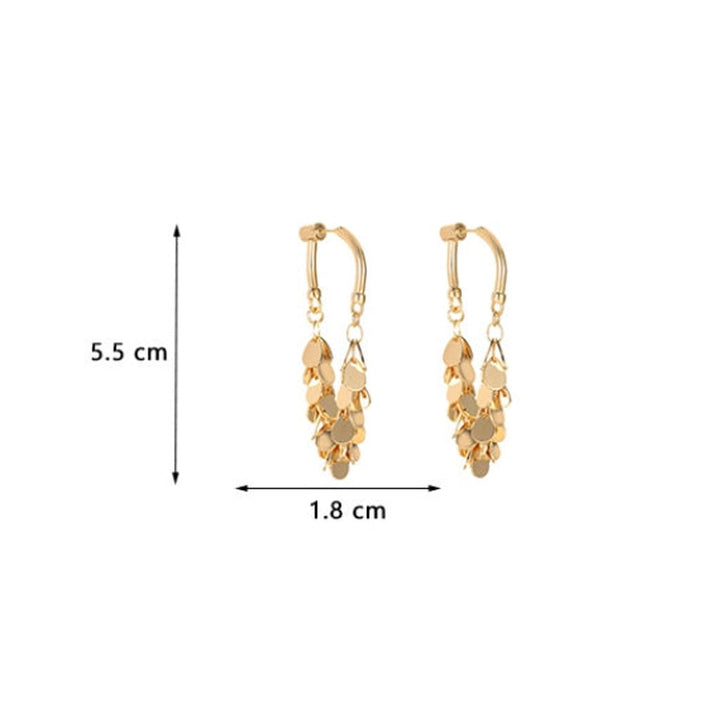 Shining Golden Wind Chime Earrings