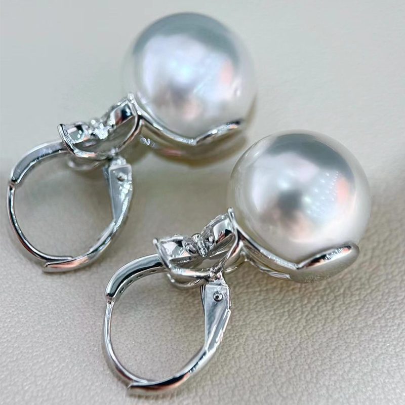 Diamond and Pearl Earrings