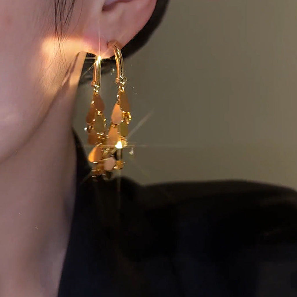 Shining Golden Wind Chime Earrings