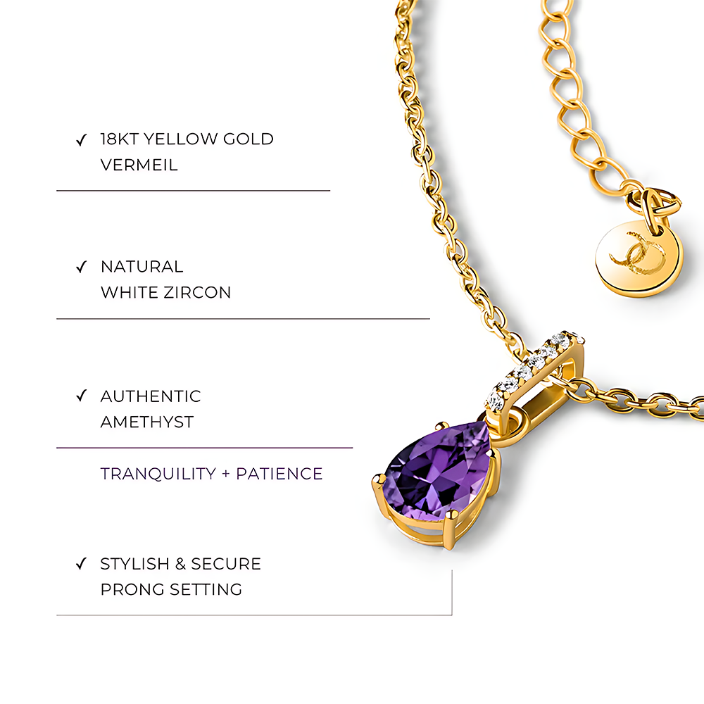 Amethyst Necklace Sway - February Birthstone