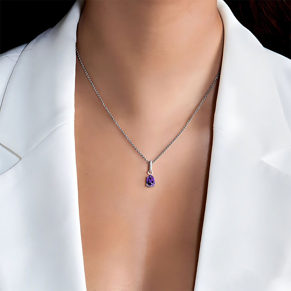 Amethyst Necklace Sway - February Birthstone