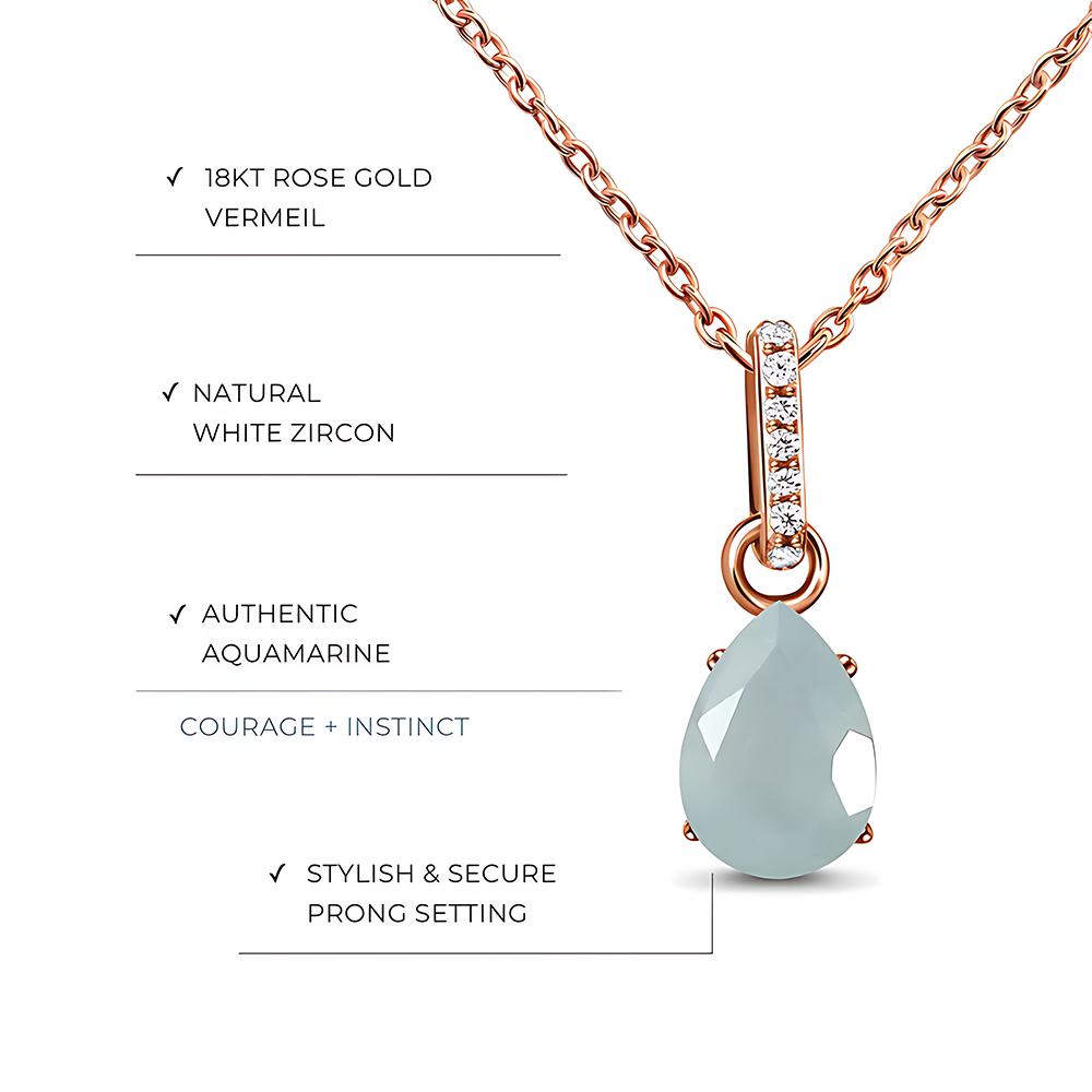 Aquamarine Necklace Sway - March Birthstone