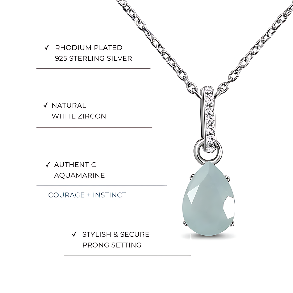 Aquamarine Necklace Sway - March Birthstone