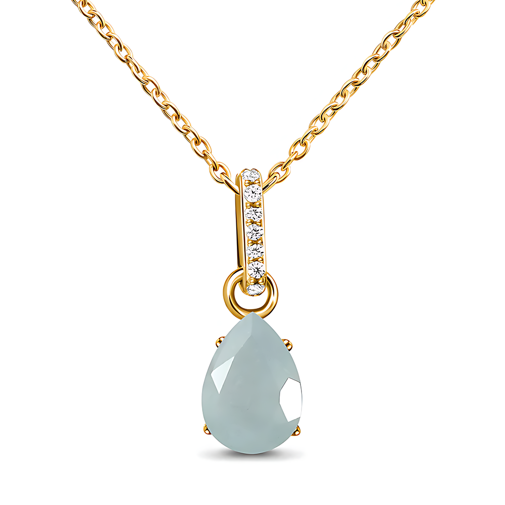 Aquamarine Necklace Sway - March Birthstone