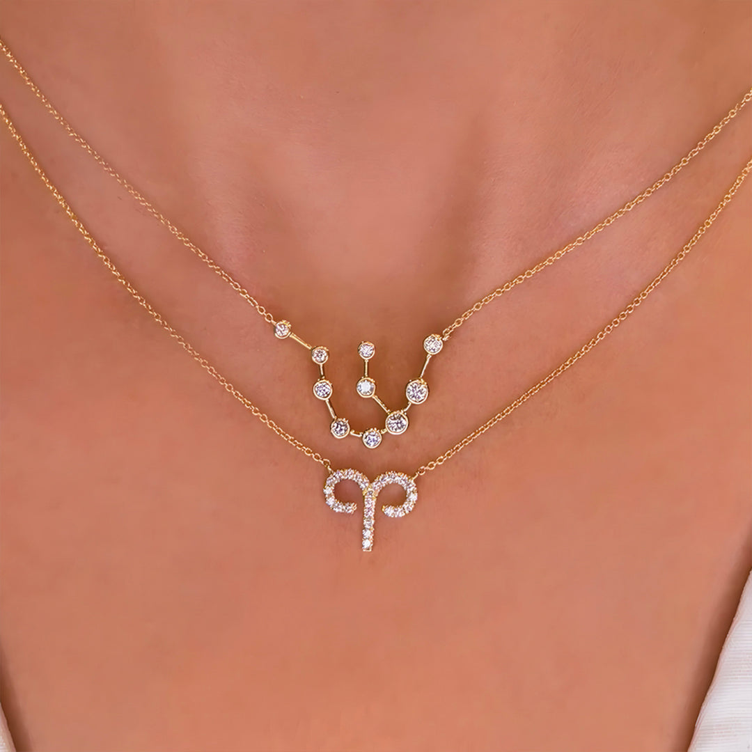 Aquarius Diamond Constellation Necklace