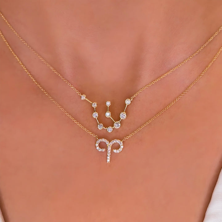 Aquarius Diamond Constellation Necklace