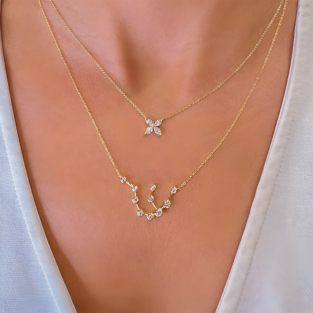 Aquarius Diamond Constellation Necklace