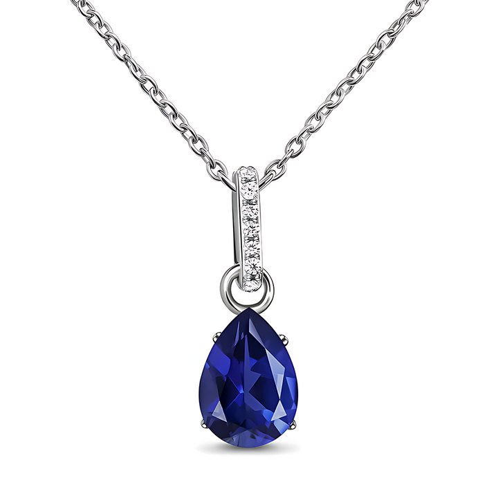 Blue Sapphire Necklace Sway - September Birthstone