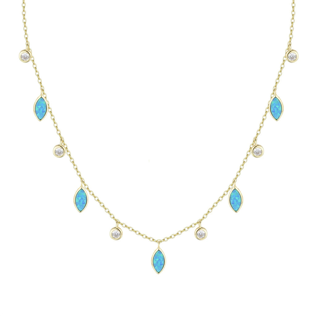 DROPS OF SPRING OPAL NECKLACE