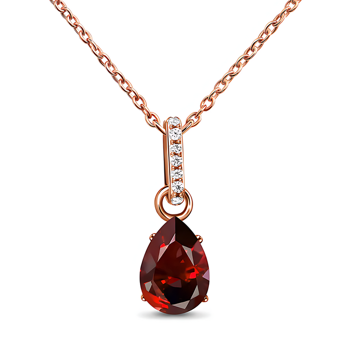 Garnet Necklace Sway - January Birthstone