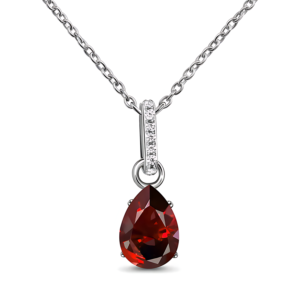 Garnet Necklace Sway - January Birthstone