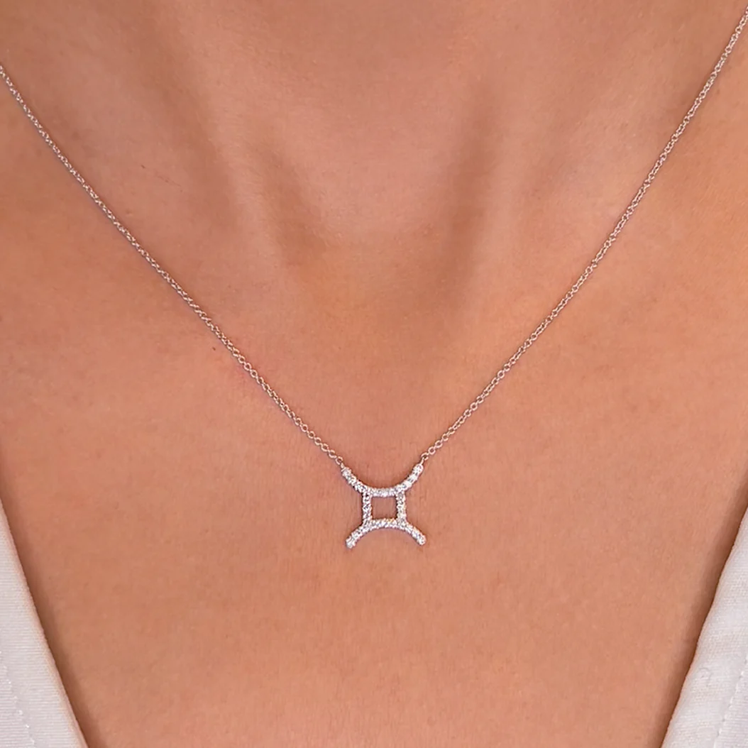 Gemini Diamond Zodiac Necklace