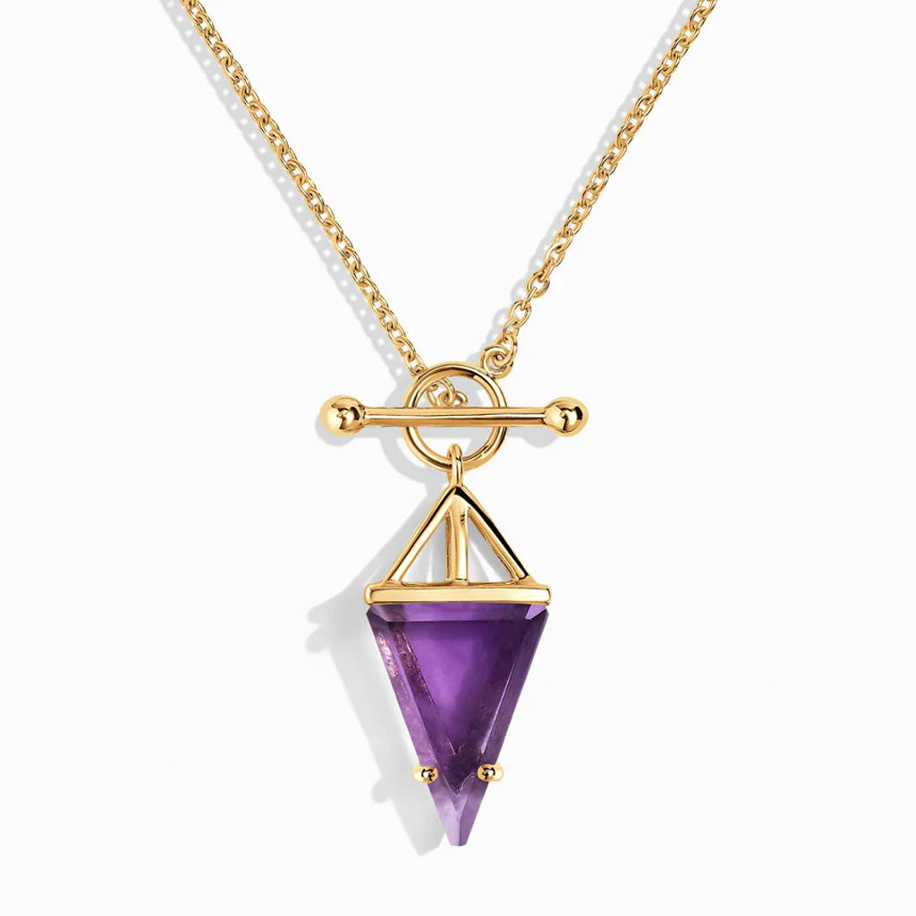 Heroine T Lock Amethyst Necklace