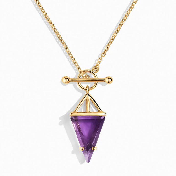 Heroine T Lock Amethyst Necklace