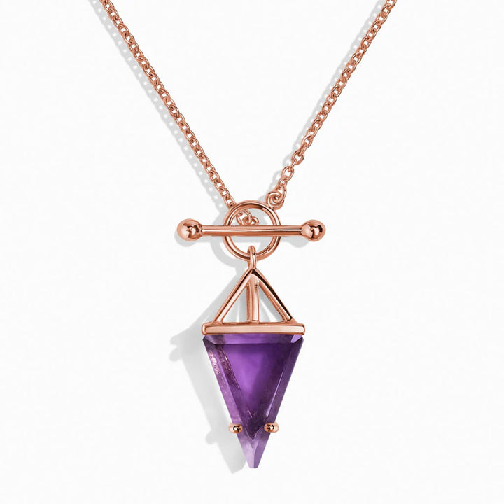 Heroine T Lock Amethyst Necklace