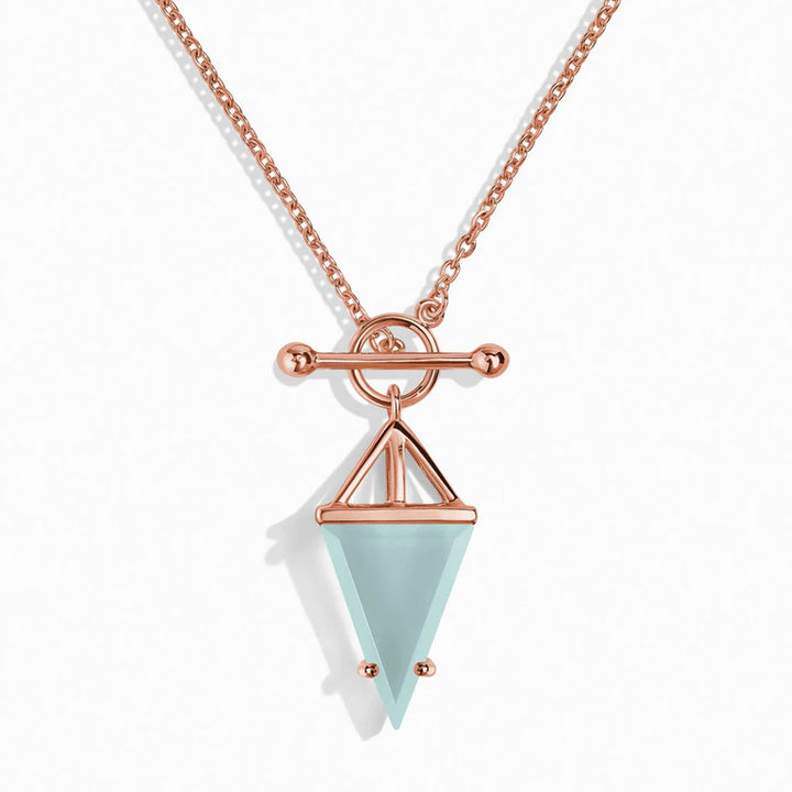 Heroine T Lock Aquamarine Necklace