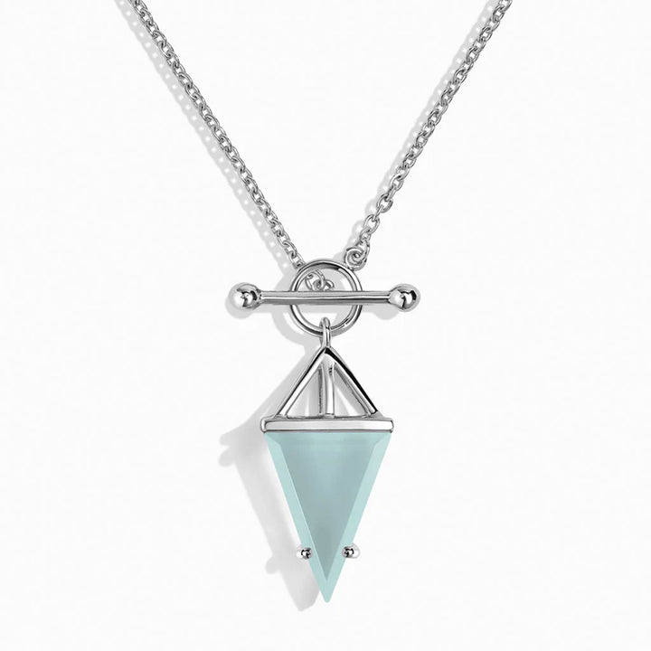 Heroine T Lock Aquamarine Necklace