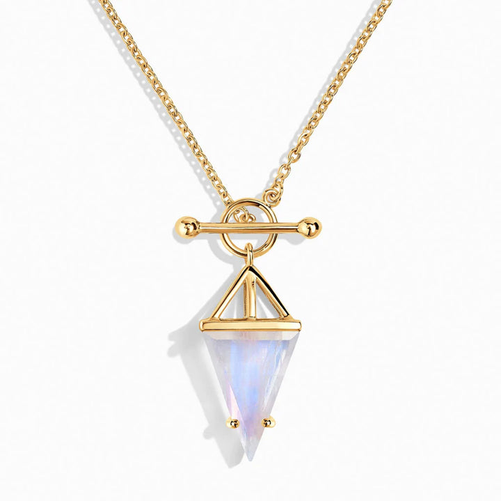 Heroine T Lock Moonstone Necklace