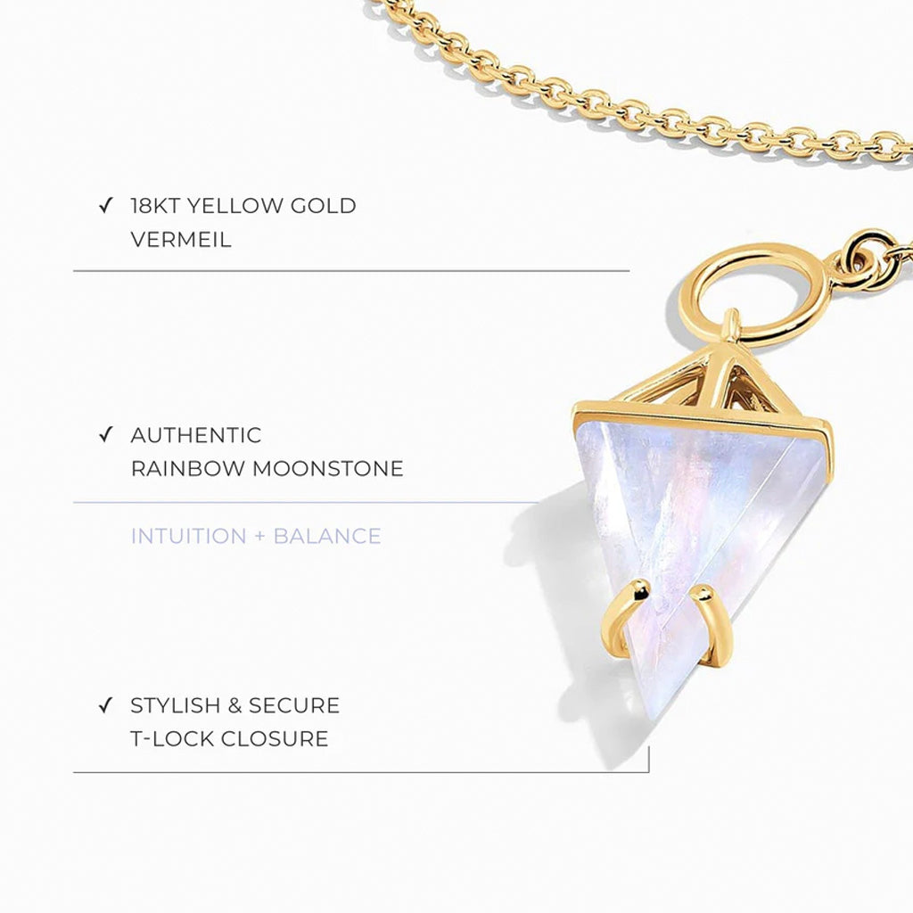 Heroine T Lock Moonstone Necklace