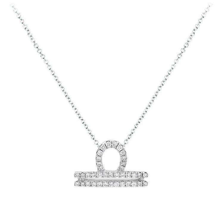 Libra Diamond Zodiac Necklace