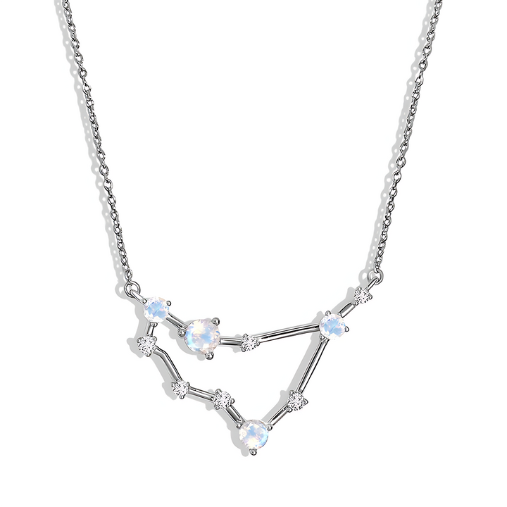 Moonstone Necklace - Capricorn Zodiac Constellation