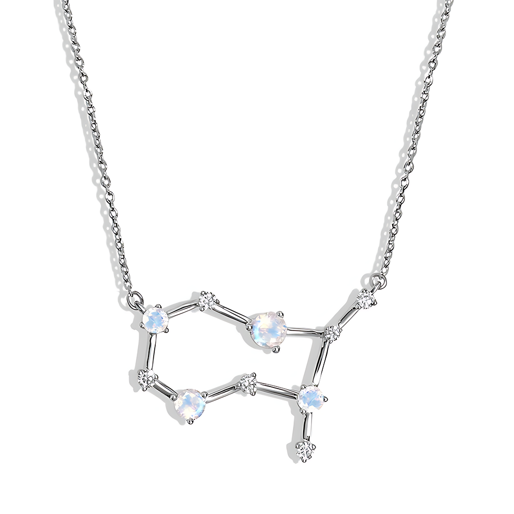 Moonstone Necklace - Gemini Zodiac Constellation