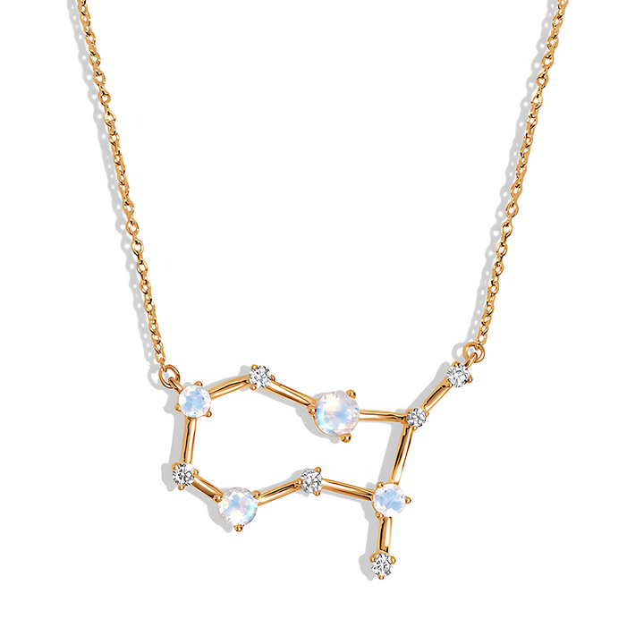 Moonstone Necklace - Gemini Zodiac Constellation