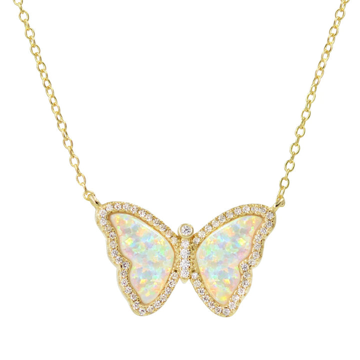 OPAL BUTTERFLY NECKLACE