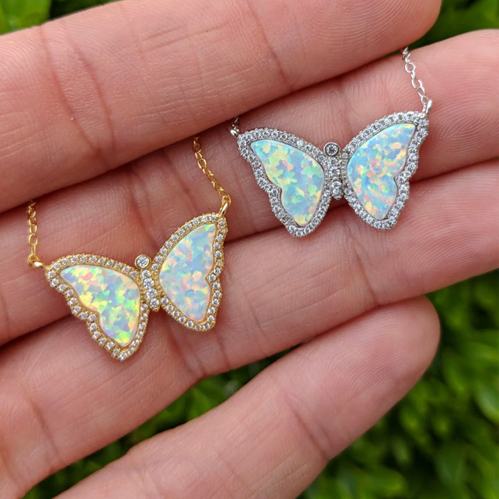 OPAL BUTTERFLY NECKLACE