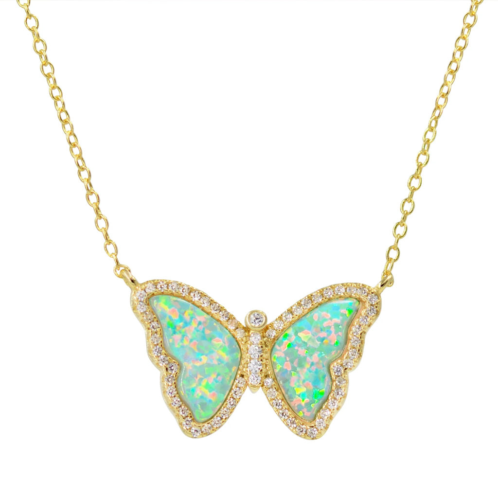 OPAL BUTTERFLY NECKLACE