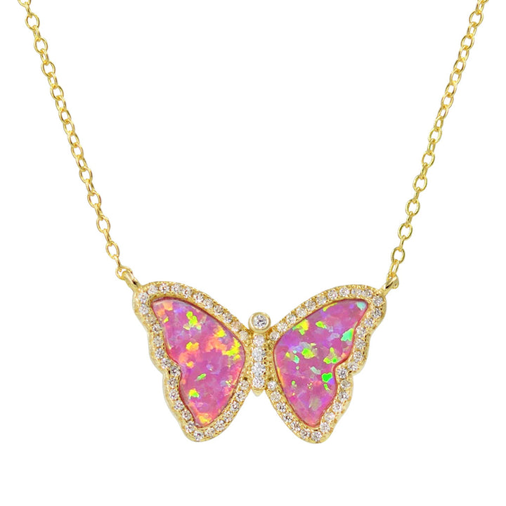 OPAL BUTTERFLY NECKLACE