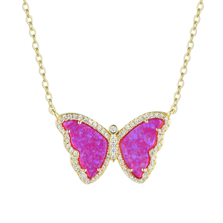 OPAL BUTTERFLY NECKLACE