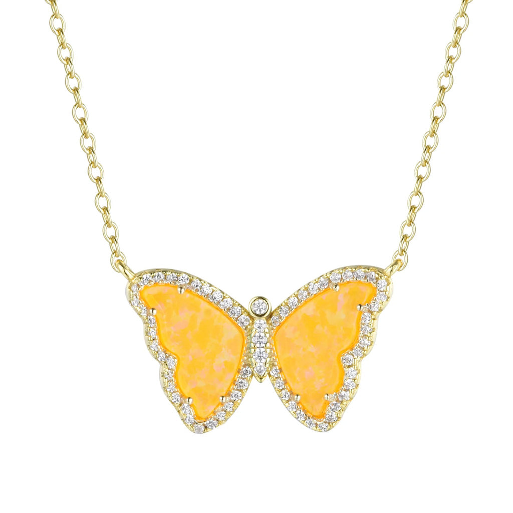 OPAL BUTTERFLY NECKLACE