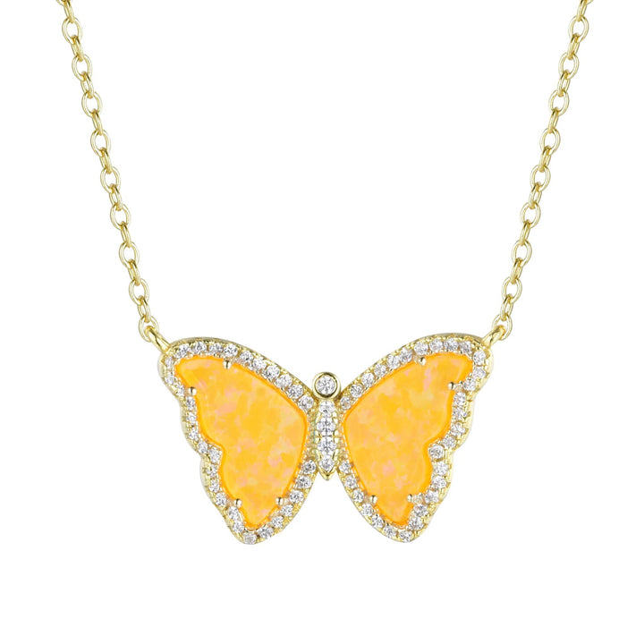 OPAL BUTTERFLY NECKLACE