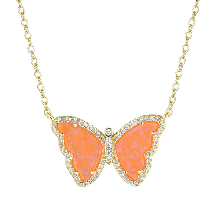 OPAL BUTTERFLY NECKLACE