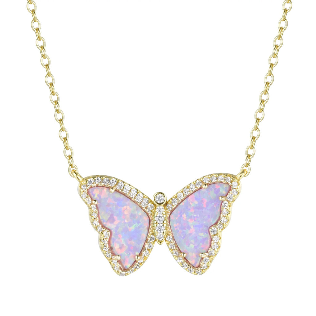 OPAL BUTTERFLY NECKLACE