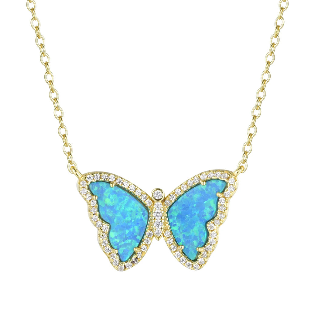 OPAL BUTTERFLY NECKLACE