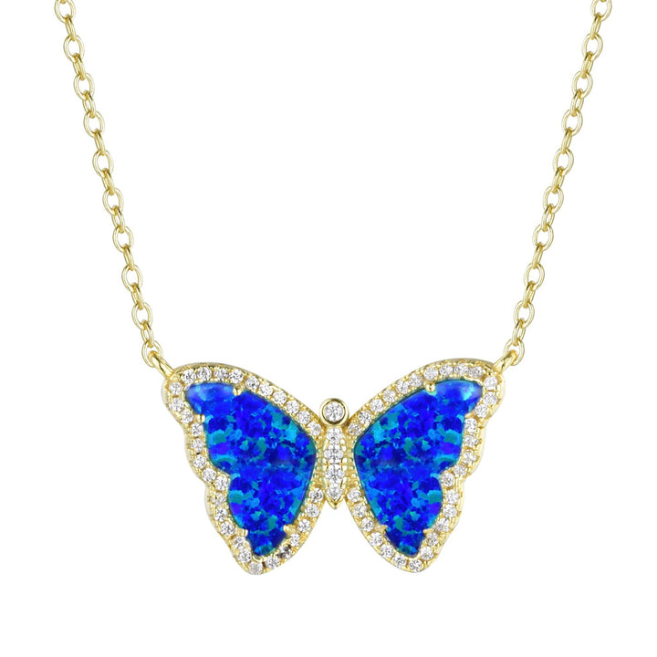 OPAL BUTTERFLY NECKLACE