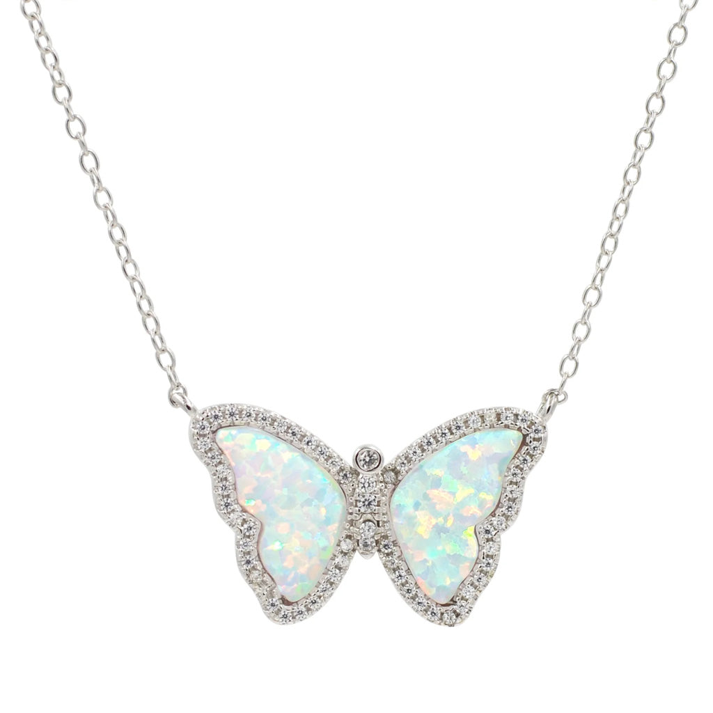 OPAL BUTTERFLY NECKLACE