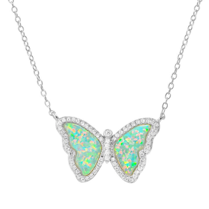 OPAL BUTTERFLY NECKLACE