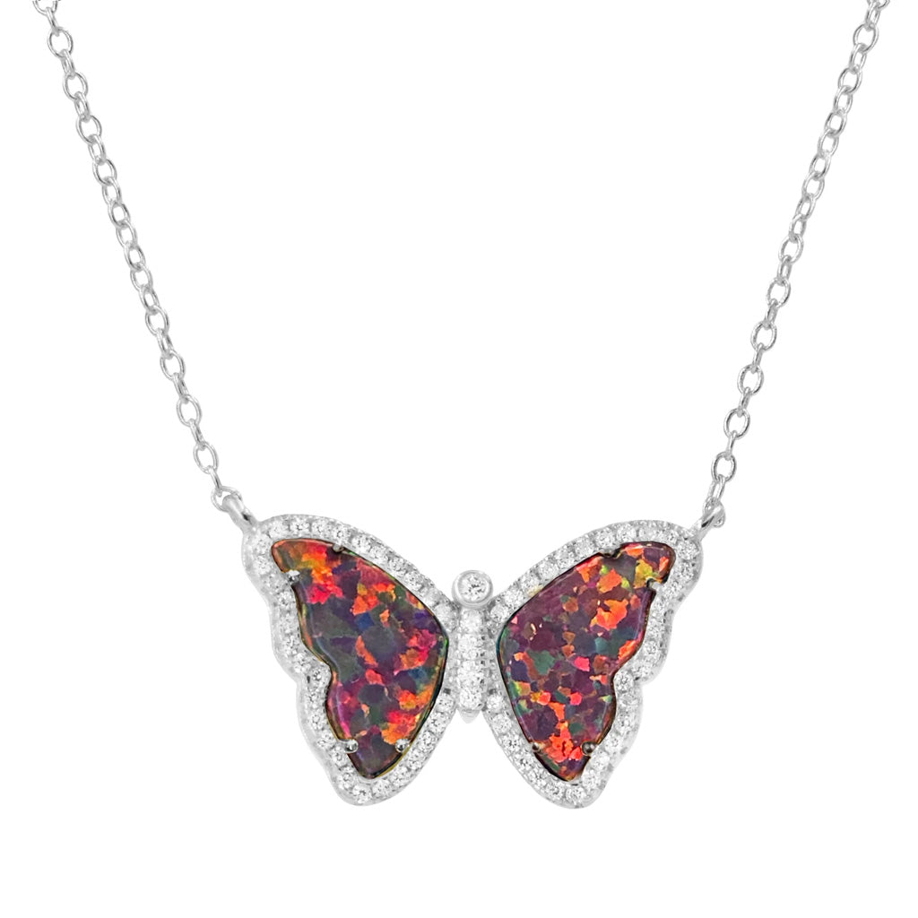 OPAL BUTTERFLY NECKLACE