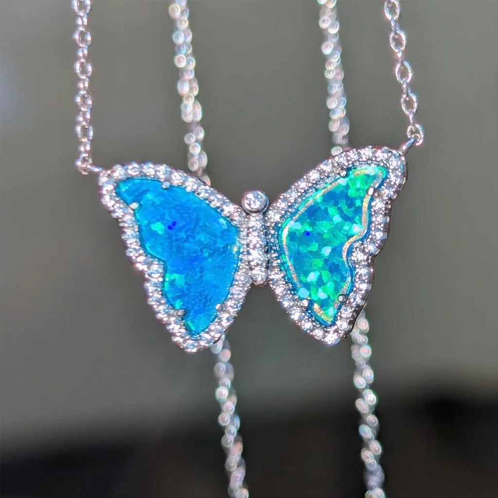 OPAL BUTTERFLY NECKLACE