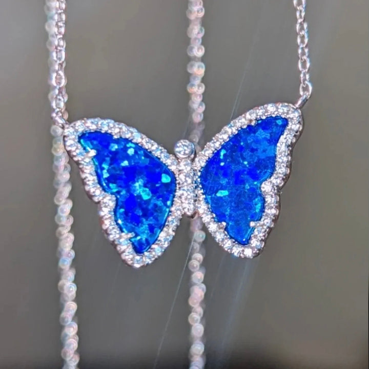 OPAL BUTTERFLY NECKLACE