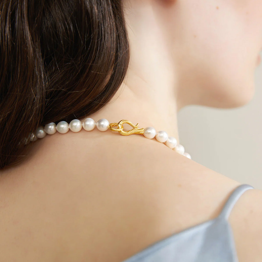 Ginkgo Elegance Pearl Necklace