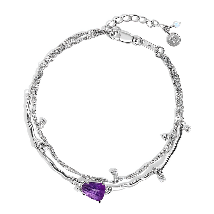 Raw Crystal Bracelet - Flow Amethyst