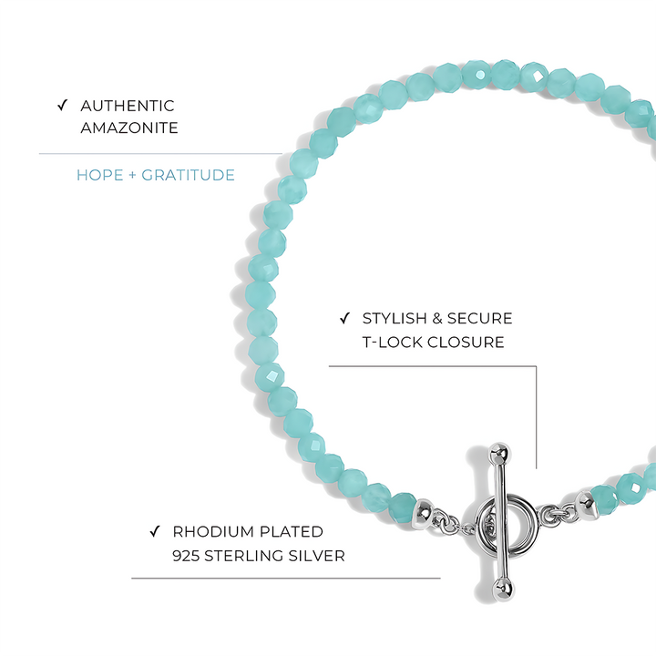 Amazonite T-Lock Beads Bracelet - Raise Your Vibrations